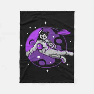 Cobertor De Velo Cachorro Astronauta Voando No Espaço