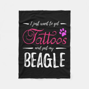Cobertor De Velo Cachorro Beagle Tattoo Engraçado Cachorro Mãe Dota