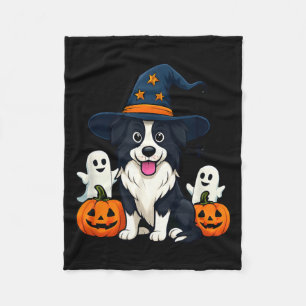 Cobertor De Velo Cachorro Border Collie Preto e Branco Fantasmas de