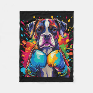 Cobertor De Velo Cachorro-Boxer Com Luvas-Alça-Pintada