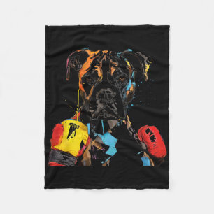 Cobertor De Velo Cachorro Boxer Com Luvas Homens Mulheres Crianças