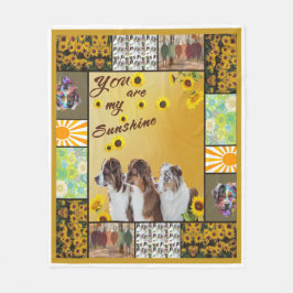 Cobertor De Velo Cachorro-Cachorro Australiano Girassol Você é o Me