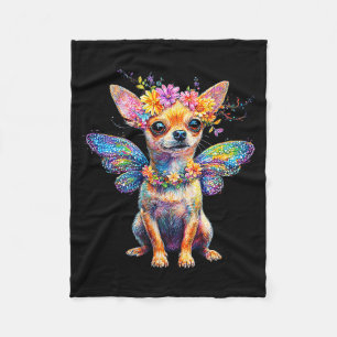 Cobertor De Velo Cachorro Chihuahua Angelical Com Asas 