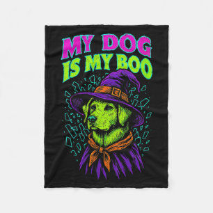 Cobertor De Velo Cachorro da Mulher é Bruxa Boo - Cachorro Bruxa Ha