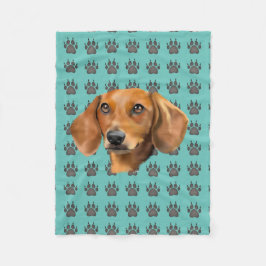 Cobertor De Velo Cachorro Dachshund Vermelho
