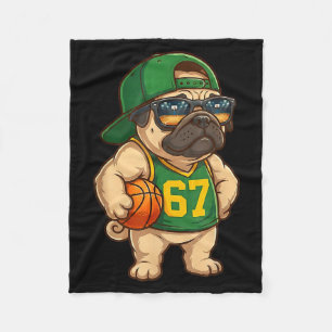 Cobertor De Velo Cachorro de Basquete Pug 67 Gíria Gen Alpha Srts H