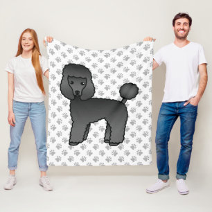 Cobertor De Velo Cachorro de Cartoon Negro