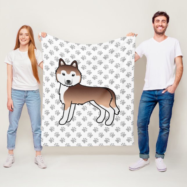 Cobertor De Velo Cachorro de desenho animado Copper Siberian Husky  (In Situ)