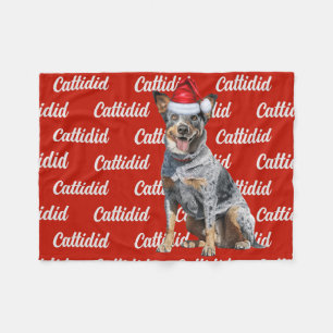 Cobertor De Velo Cachorro de Heeler Azul com Nome Natal Padrão