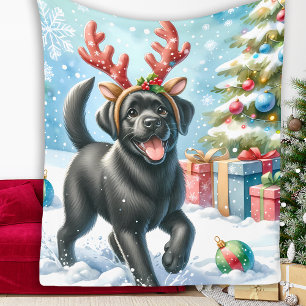 Cobertor De Velo Cachorro de Labrador Rebanhista Cachorro de Natal