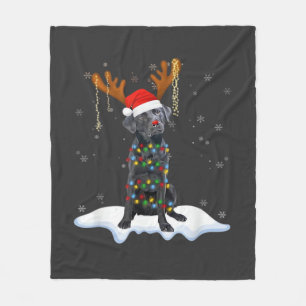 Cobertor De Velo Cachorro de pijama de luz de árvore de Natal Labra