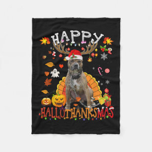 Cobertor De Velo Cachorro de Pitbull Cachorro de Halloween Cachorro