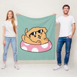 Cobertor De Velo Cachorro de verão - Cachorro flutuante com óculos