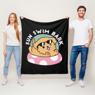 Cobertor De Velo Cachorro de verão - Cachorro flutuante com óculos 