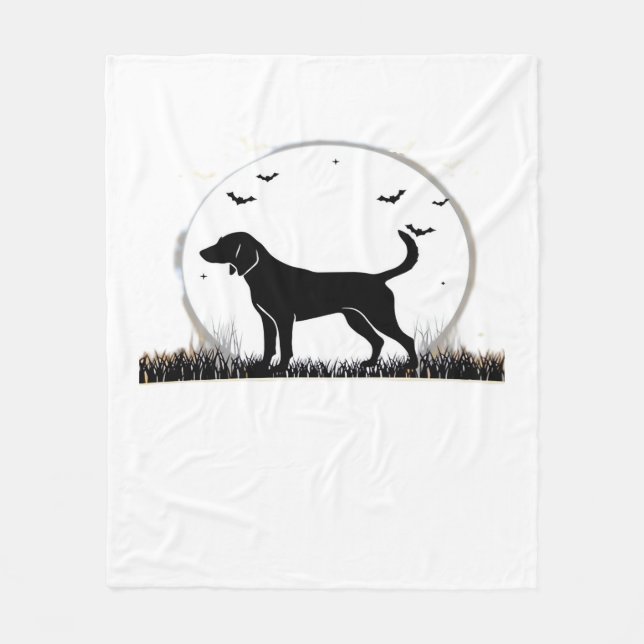 Cobertor De Velo Cachorro English Foxhound � Silhueta da Lua de Hal (Frente)