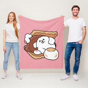 Cobertor De Velo Cachorro Engraçado e Design de S'more – Pun para A