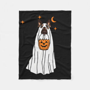 Cobertor De Velo Cachorro german shepherd E Abóbora No Halloween Fu