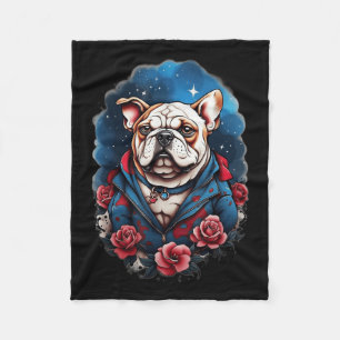 Cobertor De Velo Cachorro-Grande Estilo de Tatuagem na Escola Antig