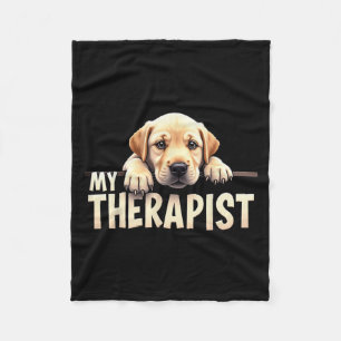 Cobertor De Velo Cachorro Lab Puppy Divertido Meu Terapeuta Labrado