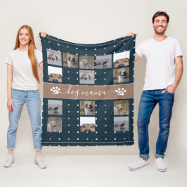 Cobertor De Velo Cachorro Mama, 5 Foto Fleece Blanket