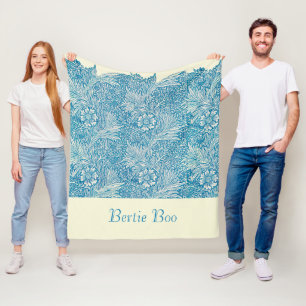Cobertor De Velo Cachorro-margarida-azul personalizado com padrão-