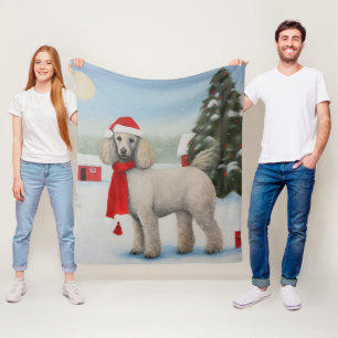 Cobertor De Velo Cachorro na Neve no Natal