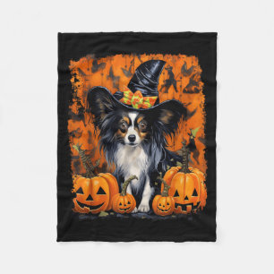 Cobertor De Velo Cachorro Papillon Halloween