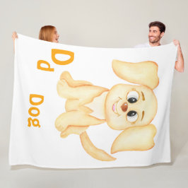 Cobertor De Velo Cachorro personalizado ABC: Letra D - Adicione seu