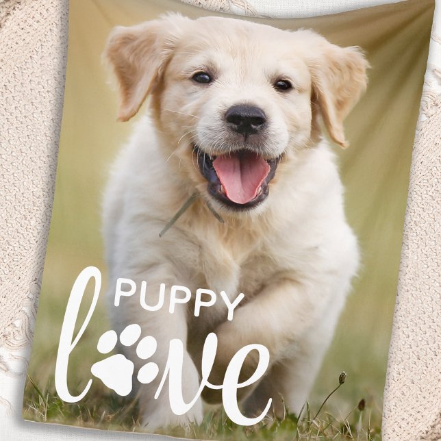 Cobertor De Velo Cachorro Personalizado De Foto De Pet Com Amor Bon (Criador carregado)