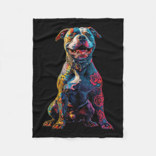 Cobertor De Velo Cachorro Pitbull Tatuado Cachorro Pitbull Cachorro