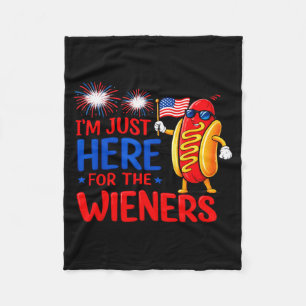 Cobertor De Velo Cachorro quente aqui para os wieners divertido qua