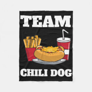 Cobertor De Velo Cachorro Quente Com Chili E Homem Do Cachorro Quen