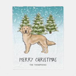 Cobertor De Velo Cachorro Retriever Dourado Amarelo Natal Azul Neva