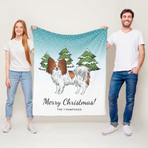 Cobertor De Velo Cachorro Vermelho E Branco Cachorro Bonito Na Flor