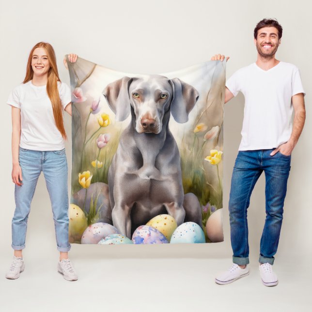 Cobertor De Velo Cachorro Weimaraner com Feriado de Ovos de Páscoa (In Situ)