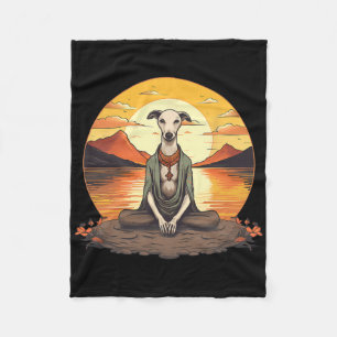 Cobertor De Velo Cachorro Whippet Meditação Ioga Homens Mulheres Cr