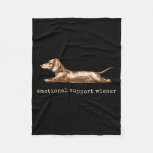 Cobertor De Velo Cachorro Wiener de Apoio Emocional Funny Dachshund