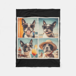 Cobertor De Velo Cachorros Boston Terrier legais óculos de sol Féri