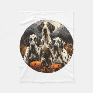 Cobertor De Velo Cachorros Great Dane Fofo de Halloween Abóbora Ass