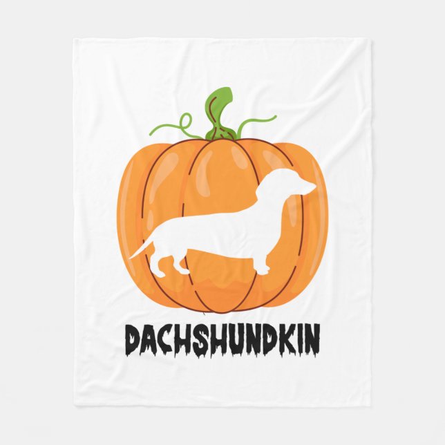 Cobertor De Velo Cachshund Halloween (Frente)