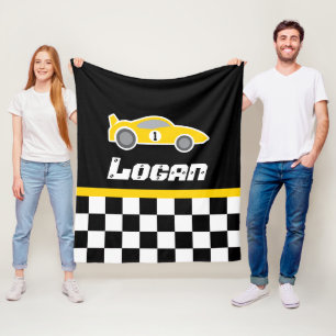 Cobertor De Velo Caçoa a cobertura chequered amarela do nome da