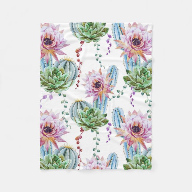 Cobertor De Velo Cactus Art Pattern (Frente)