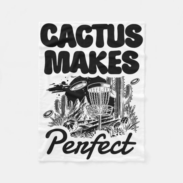 Cobertor De Velo Cactus Makes Perfect Disc Golf Adventure  (Frente)