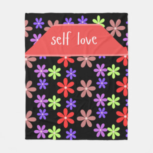 Cobertor De Velo Caderno Espiral Estético de Autoamor Floral Elegan
