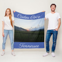 Cades Cove Tennessee Mounts Fleece Blanket