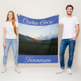 Cobertor De Velo Cades Cove Tennessee Mounts Fleece Blanket
