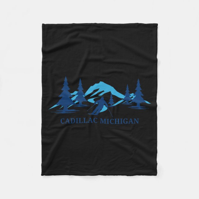 Cobertor De Velo Cadillac michigan ski resort skiing skier  (Frente)