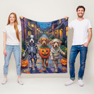 Cobertor De Velo Cães Azawakh Fantasiando em Fantasias de Halloween