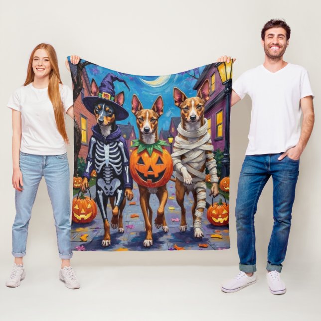 Cobertor De Velo Cães Basenji em Fantasias de Halloween (In Situ)