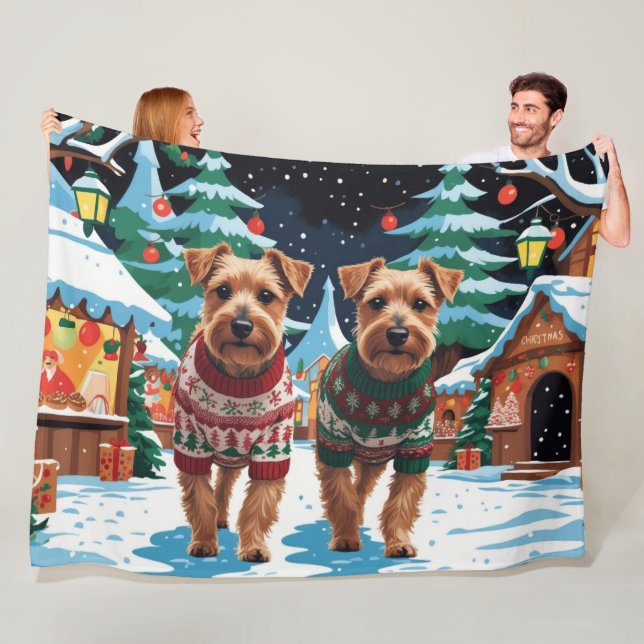 Cobertor De Velo Cães Biewer Terrier Natal Neve Feriado (In Situ)
